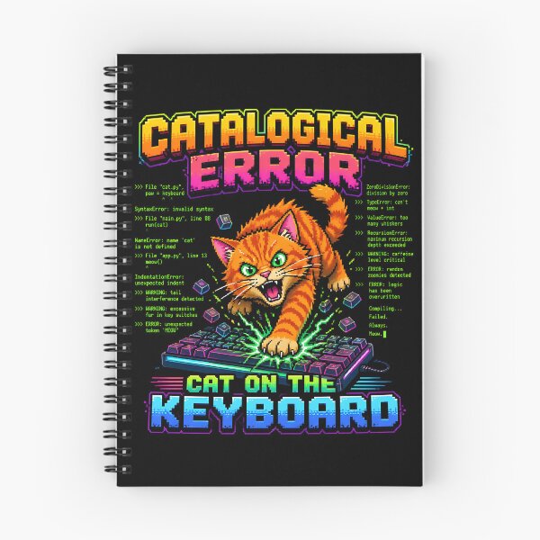 Item preview, Cat On Keyboard Terminal Error Funny IT Coder Cat designed and sold by ThirdShiftLab.