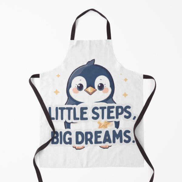 Item preview, Little Steps Big Dreams | Cute Baby Penguin Motivational Sticker designed and sold by Tiny-Doodle-Co.