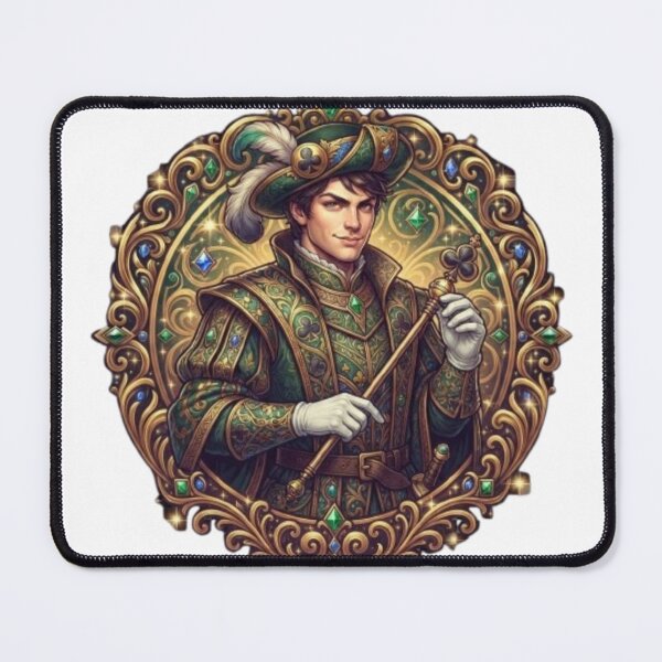 Item preview, Elegant Green Knave Playing Card Emblem on White Background designed and sold by BoldConcept43.