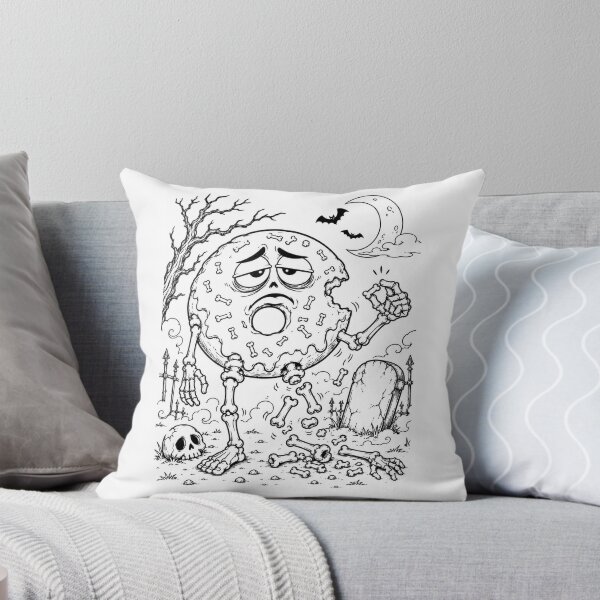 Item preview, Zombie Donut Falling Apart Funny Graveyard Coloring Page designed and sold by ComedyInkFactor.