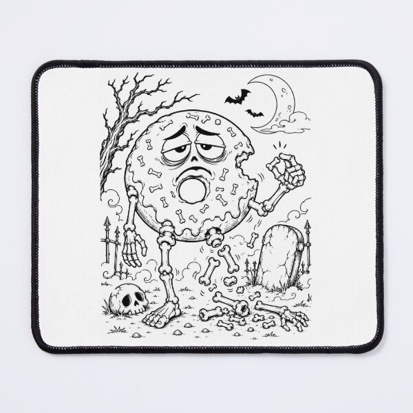 Item preview, Zombie Donut Falling Apart Funny Graveyard Coloring Page designed and sold by ComedyInkFactor.