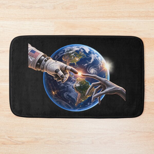 Item preview,  Michelangelo Astronaut with Alien Hands Earth Space Sci-Fi designed and sold by Genius Geek.