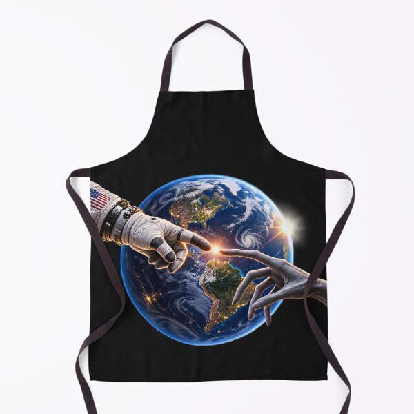 Item preview, Michelangelo Astronaut with Alien Hands Earth Space Sci-Fi designed and sold by Genius Geek.
