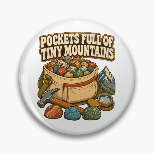 Item preview, Pockets Full of Tiny Mountains Rock Collector Art designed and sold by CheerfulNest.