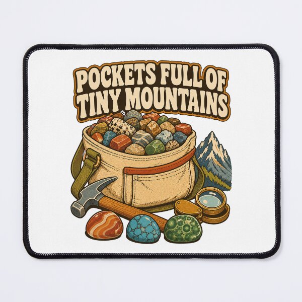 Item preview, Pockets Full of Tiny Mountains Rock Collector Art designed and sold by CheerfulNest.