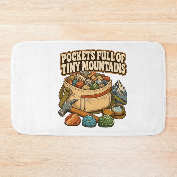 Item preview, Pockets Full of Tiny Mountains Rock Collector Art designed and sold by CheerfulNest.
