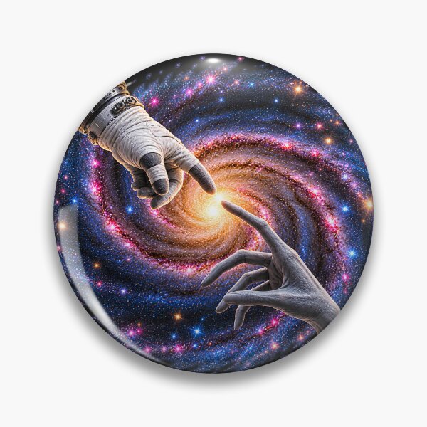Item preview, Michelangelo Astronaut with Alien Hands Galaxy Space Sci-Fi designed and sold by Genius Geek.