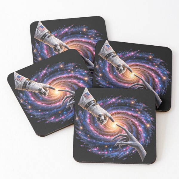 Item preview, Michelangelo Astronaut with Alien Hands Galaxy Space Sci-Fi designed and sold by Genius Geek.
