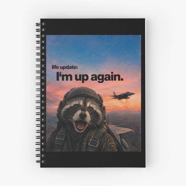 Item preview, Life Update: I'm Up Again – Funny Raccoon Pilot Aviation designed and sold by SidTastic .