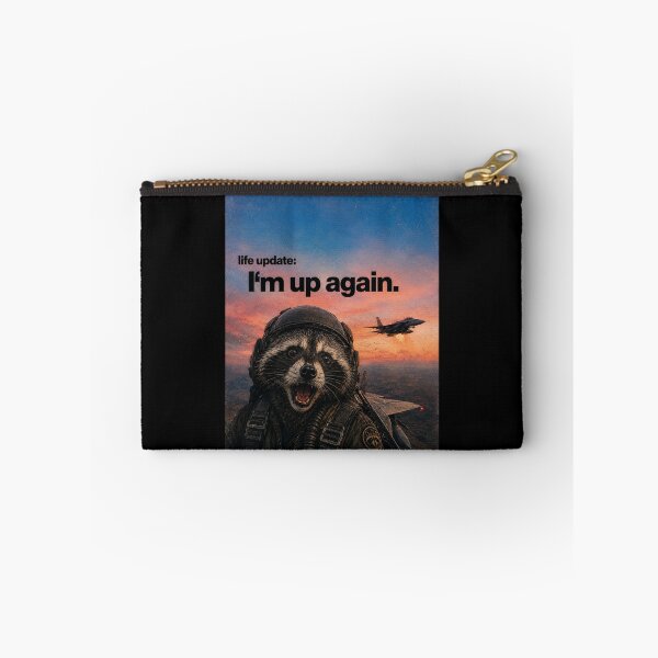 Item preview, Life Update: I'm Up Again – Funny Raccoon Pilot Aviation designed and sold by SidTastic .