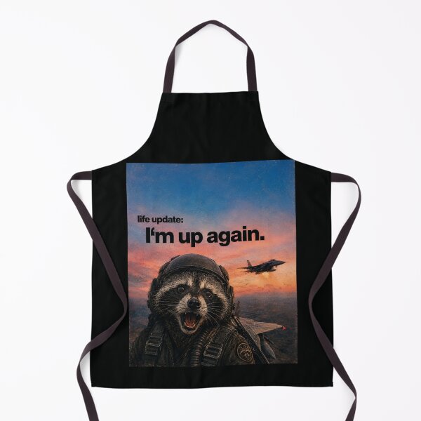 Item preview, Life Update: I'm Up Again – Funny Raccoon Pilot Aviation designed and sold by SidTastic .