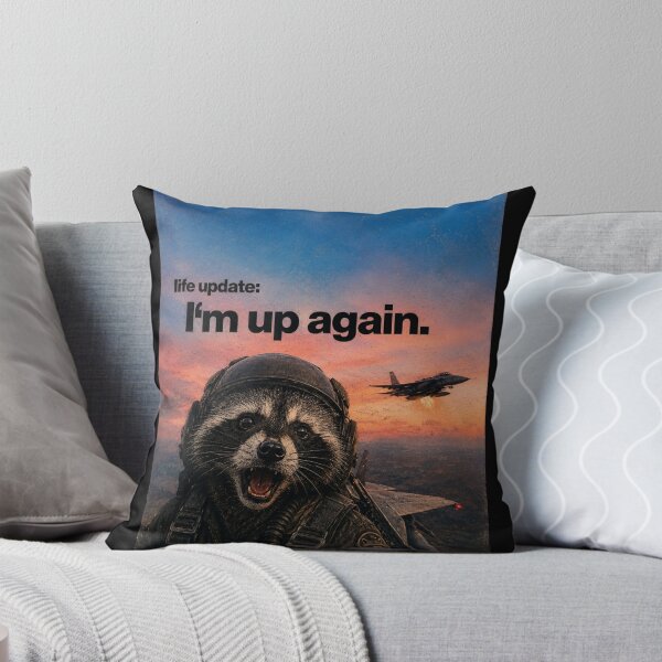 Item preview, Life Update: I'm Up Again – Funny Raccoon Pilot Aviation designed and sold by SidTastic .