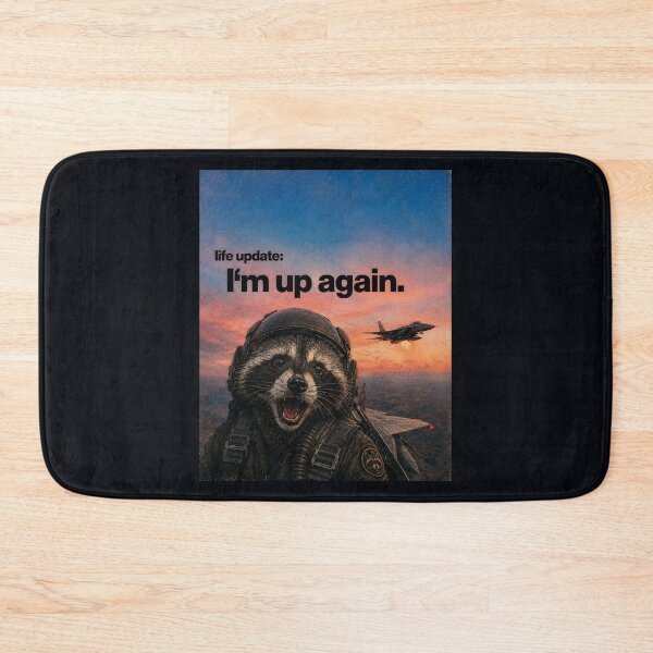 Item preview, Life Update: I'm Up Again – Funny Raccoon Pilot Aviation designed and sold by SidTastic .