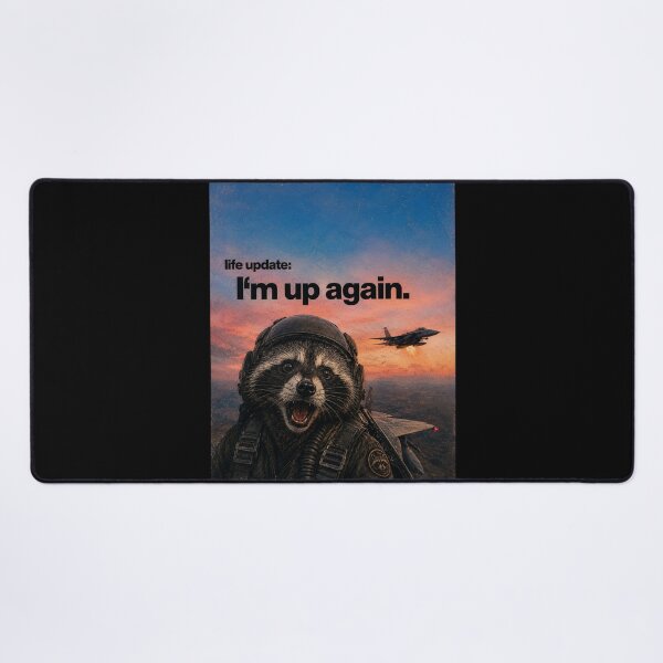 Item preview, Life Update: I'm Up Again – Funny Raccoon Pilot Aviation designed and sold by SidTastic .