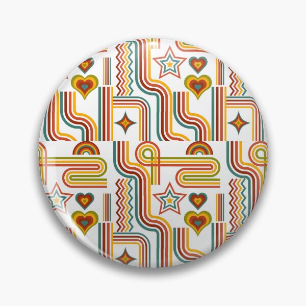 Item preview, Retro 70s Groovy Lines Stars and Hearts Aesthetic designed and sold by NikBrin Prevail .