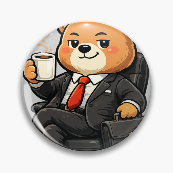 Item preview, CEO Mode Cute Bear Boss with Coffee and Suit designed and sold by WearTheVibe Store.