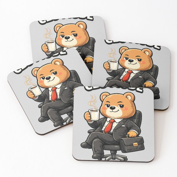 Item preview, CEO Mode Cute Bear Boss with Coffee and Suit designed and sold by WearTheVibe Store.
