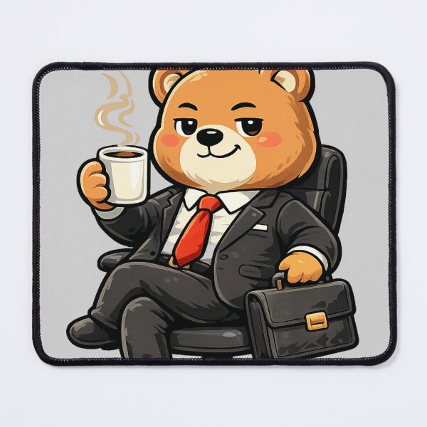 Item preview, CEO Mode Cute Bear Boss with Coffee and Suit designed and sold by WearTheVibe Store.