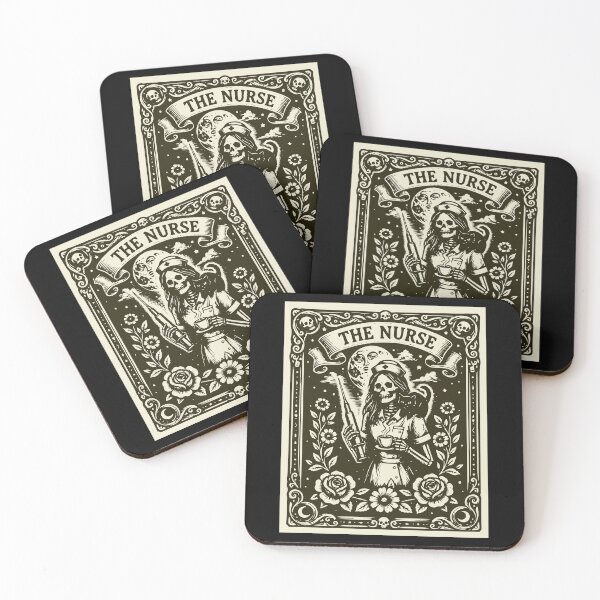 Item preview, Certified Nurse Assistant Tarot Card Skeleton cat coffee Halloween  designed and sold by Colorfulman.