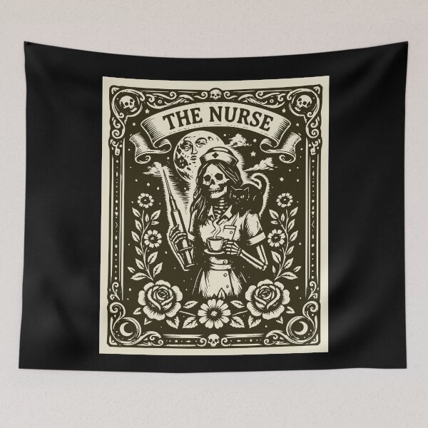 Item preview, Certified Nurse Assistant Tarot Card Skeleton cat coffee Halloween  designed and sold by Colorfulman.
