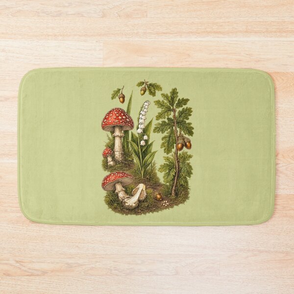 Item preview, Vintage Fly Agaric, Lily of the Valley & Oak Botanical Art designed and sold by Anyshca.