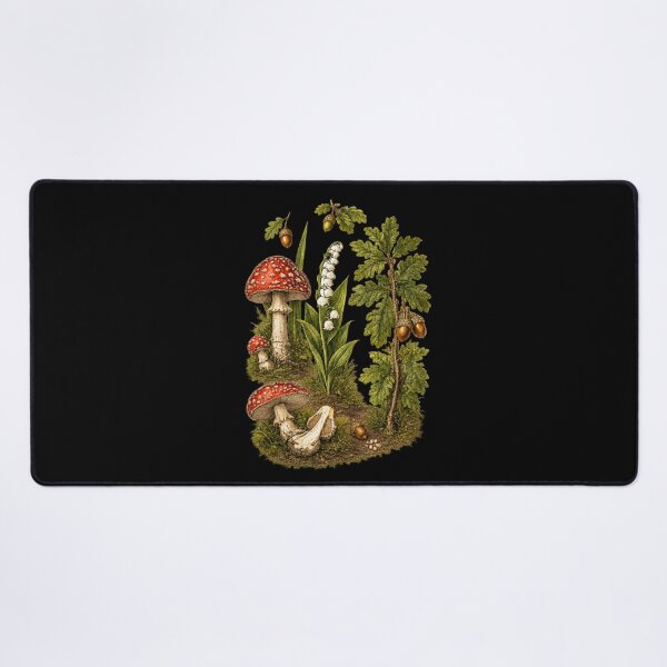 Item preview, Vintage Fly Agaric, Lily of the Valley & Oak Botanical Art designed and sold by Anyshca.