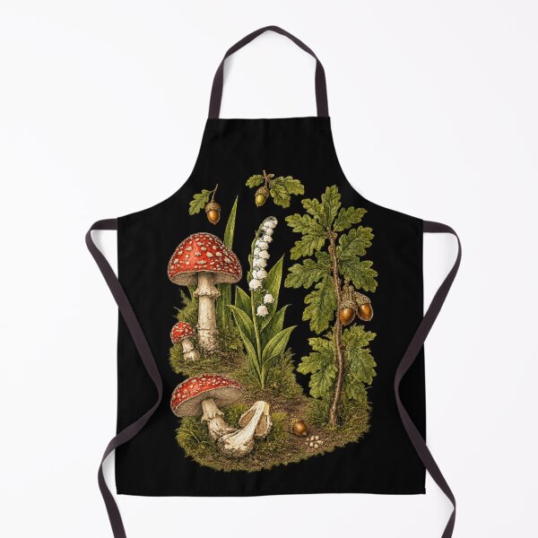 Item preview, Vintage Fly Agaric, Lily of the Valley & Oak Botanical Art designed and sold by Anyshca.