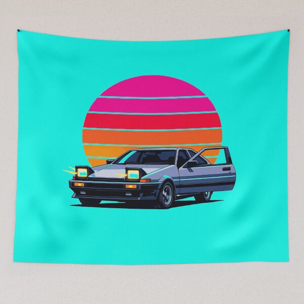 Item preview, Neon Retro Anime Hatchback Hero designed and sold by KungPowUnicorn.