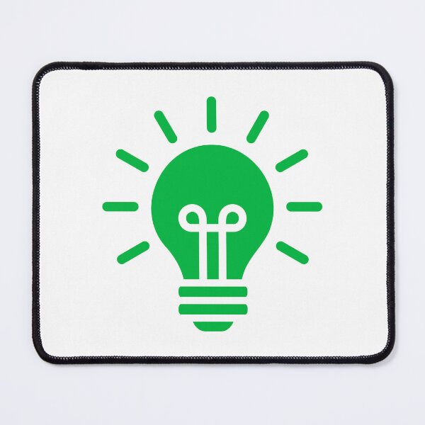 Item preview, Green Light Bulb Idea Creativity Innovation Eco Symbol designed and sold by VectorForge Studio.