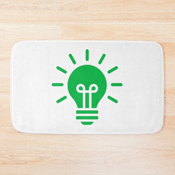 Item preview, Green Light Bulb Idea Creativity Innovation Eco Symbol designed and sold by VectorForge Studio.