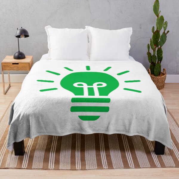 Item preview, Green Light Bulb Idea Creativity Innovation Eco Symbol designed and sold by VectorForge Studio.