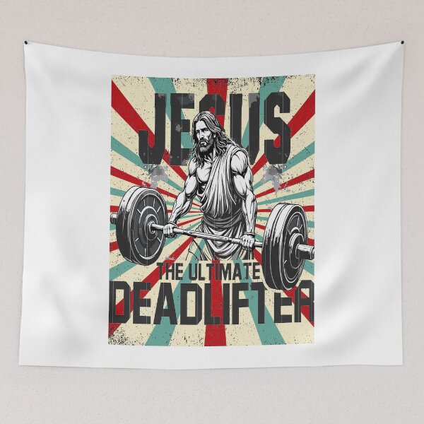 Item preview, jesus the ultimate deadliftiter retro vintage designed and sold by abangkejepit.