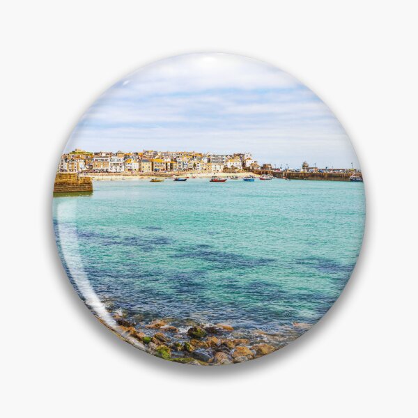 Item preview, St Ives Harbour and Beach with Boats and Mossy Rocks, Cornwall designed and sold by Paul Thompson Photography.