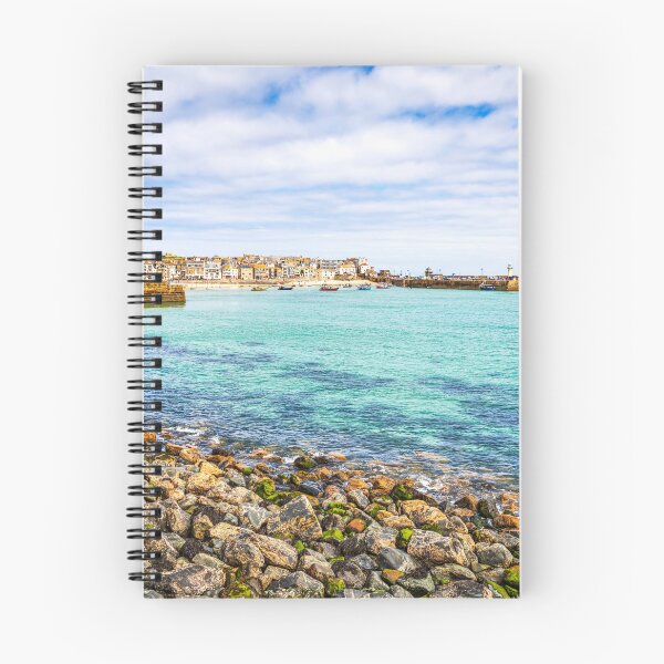 Item preview, St Ives Harbour and Beach with Boats and Mossy Rocks, Cornwall designed and sold by Paul Thompson Photography.