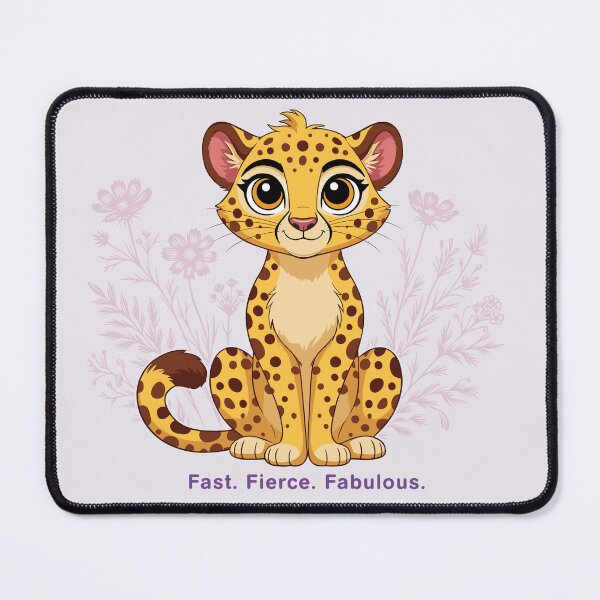 Item preview, Fierce Floral Cheetah - Bold Purple Wildflower Graphic designed and sold by ArthousePromos.