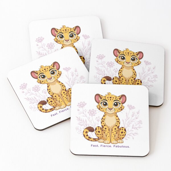 Item preview, Fierce Floral Cheetah - Bold Purple Wildflower Graphic designed and sold by ArthousePromos.