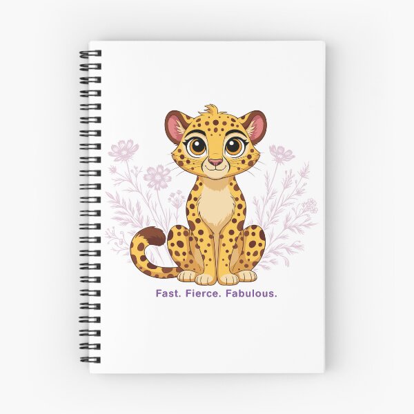 Item preview, Fierce Floral Cheetah - Bold Purple Wildflower Graphic designed and sold by ArthousePromos.