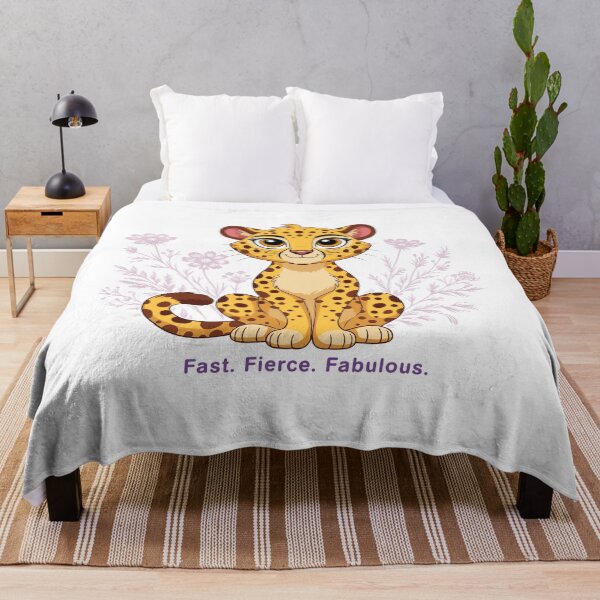Item preview, Fierce Floral Cheetah - Bold Purple Wildflower Graphic designed and sold by ArthousePromos.