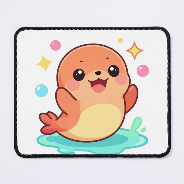 Item preview, Cute Excited Kawaii Seal Cartoon | Adorable Seal Sticker & Gift Design designed and sold by Rood Art Studio.