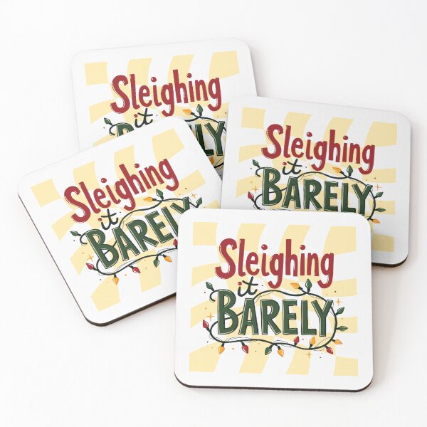 Item preview, Sleighing It Barely – Funny Christmas Holiday Design designed and sold by Ashes to Artistry.