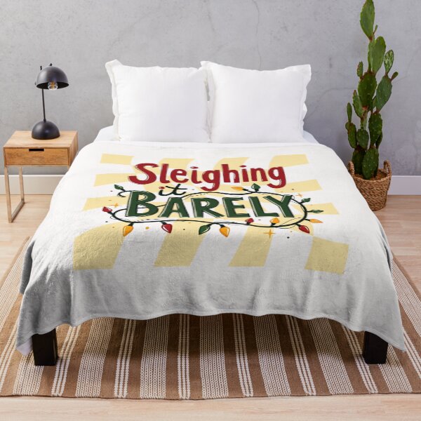 Item preview, Sleighing It Barely – Funny Christmas Holiday Design designed and sold by Ashes to Artistry.