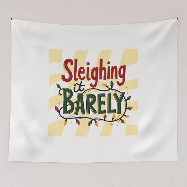 Item preview, Sleighing It Barely – Funny Christmas Holiday Design designed and sold by Ashes to Artistry.