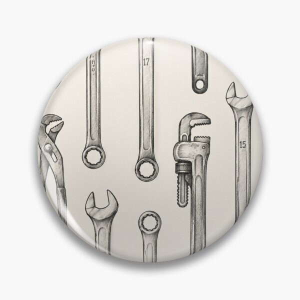 Item preview, Illustrative Hand Tool Print designed and sold by Banana Wrench Studio .