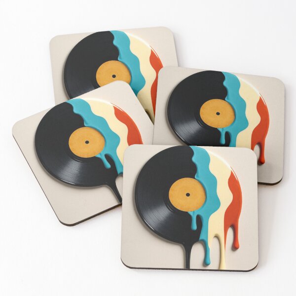 Item preview, Melting Vinyl Record Art  Retro Music Lover Psychedelic Aesthetic designed and sold by EatPrayLive.