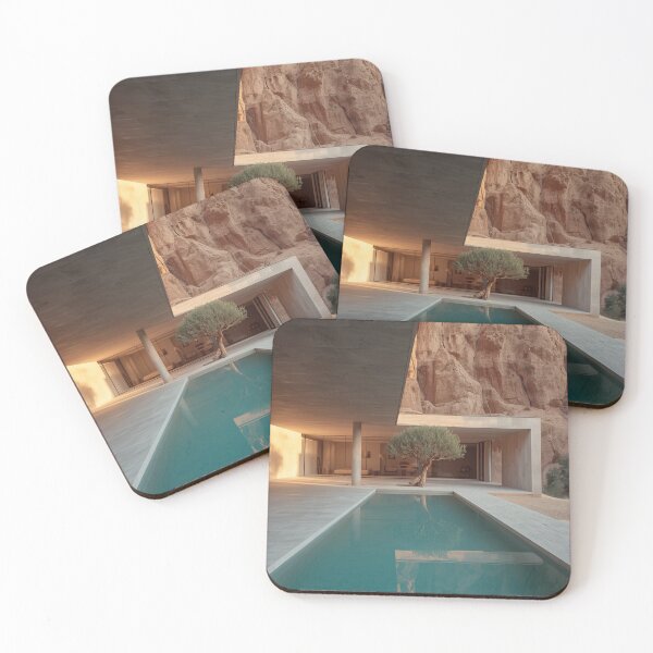 Item preview, Desert Sanctuary | Luxury Desert Architecture Wall Art designed and sold by VeloraNature.