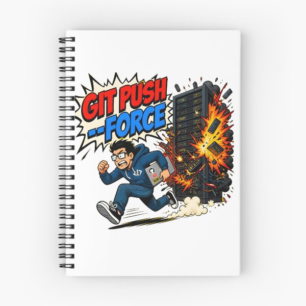 Item preview, Git Push Force Production Exploding Server Funny Coder designed and sold by ThirdShiftLab.