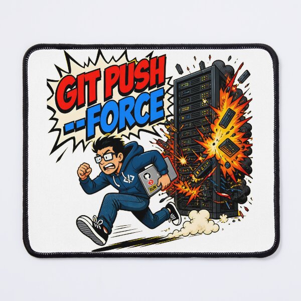 Item preview, Git Push Force Production Exploding Server Funny Coder designed and sold by ThirdShiftLab.