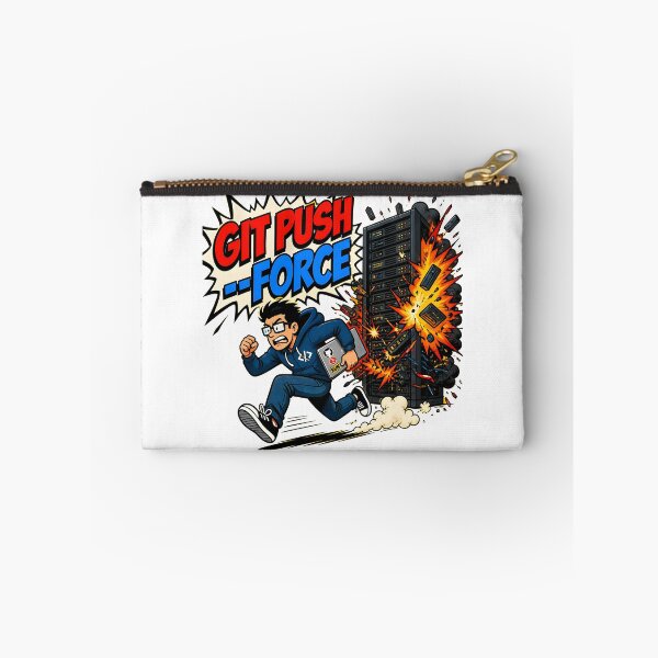 Item preview, Git Push Force Production Exploding Server Funny Coder designed and sold by ThirdShiftLab.