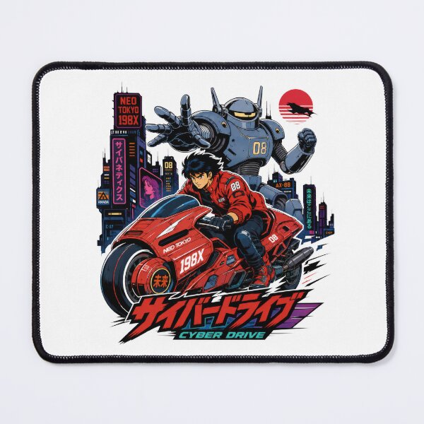 Item preview, Cyber Drive - Retro Cyberpunk Bike And Robo Mecha designed and sold by TontikDesign.