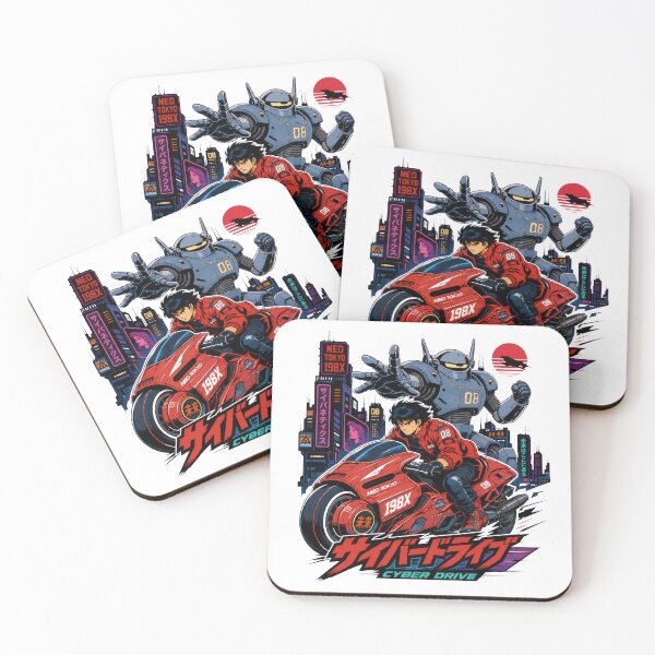 Item preview, Cyber Drive - Retro Cyberpunk Bike And Robo Mecha designed and sold by TontikDesign.